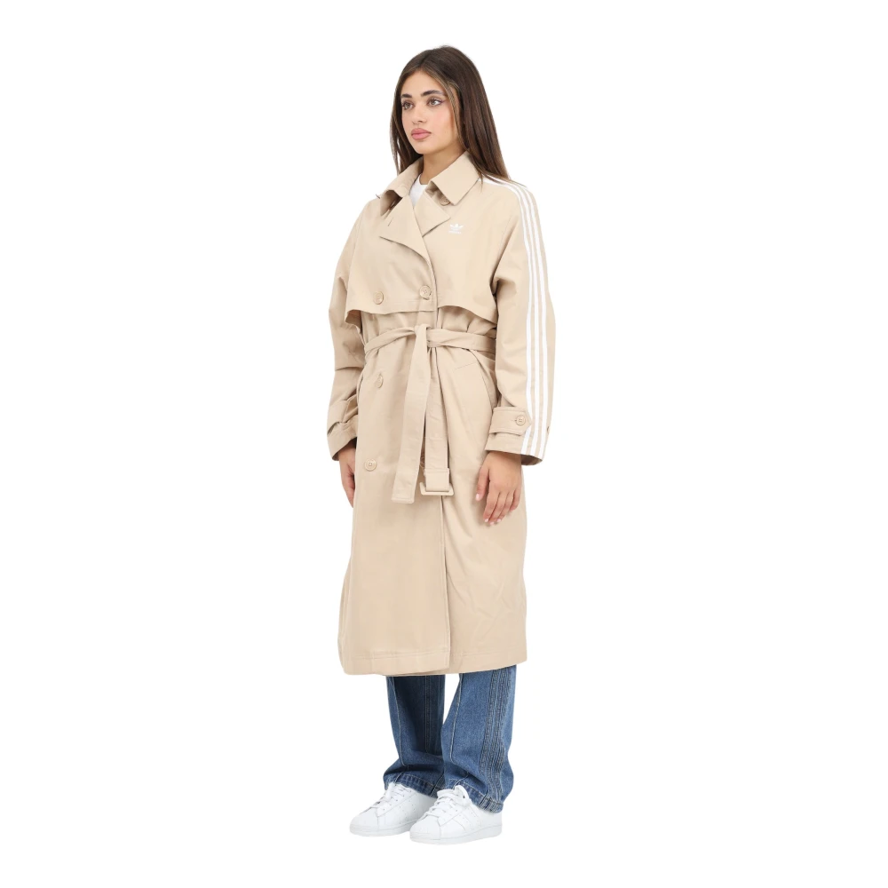 adidas Originals Beige Trenchcoat voor vrouwen Beige Dames