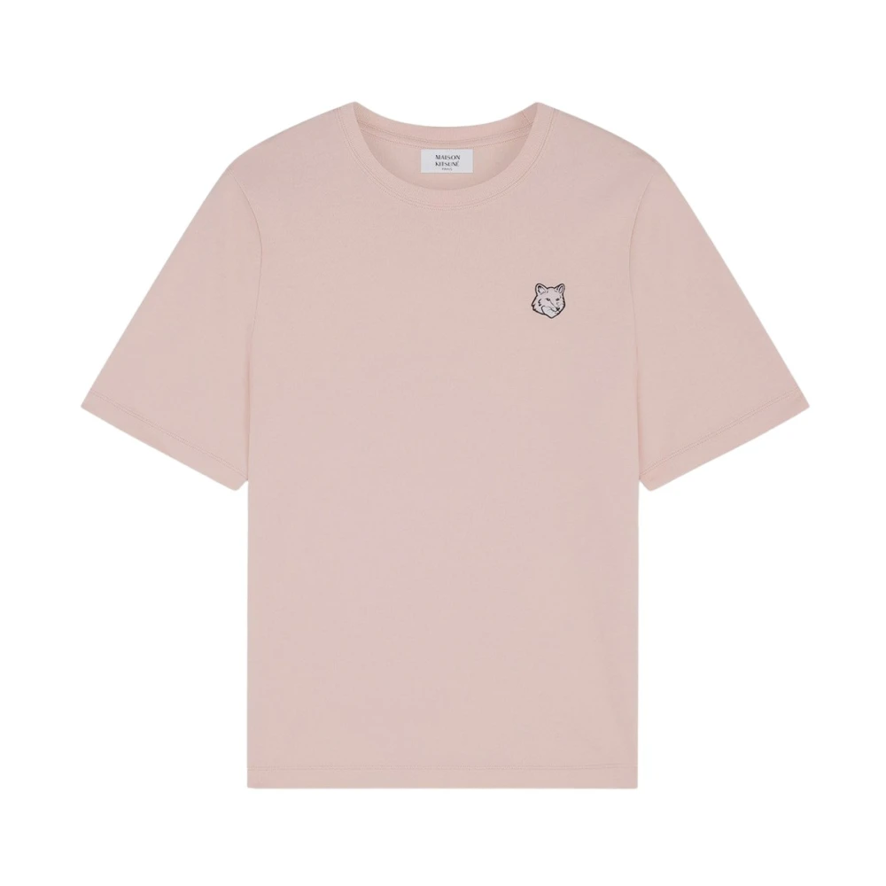 Maison Kitsuné Vos Katoenen T-Shirt Pink Dames