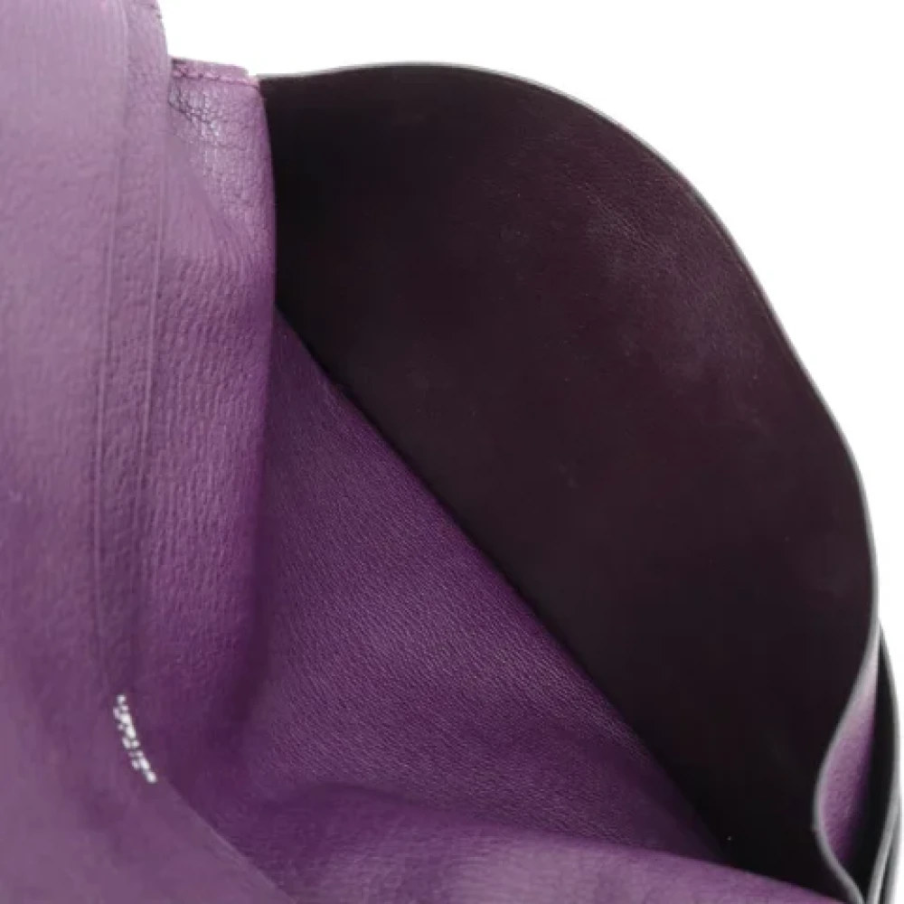 Hermès Vintage Pre-owned Leather wallets Purple Dames
