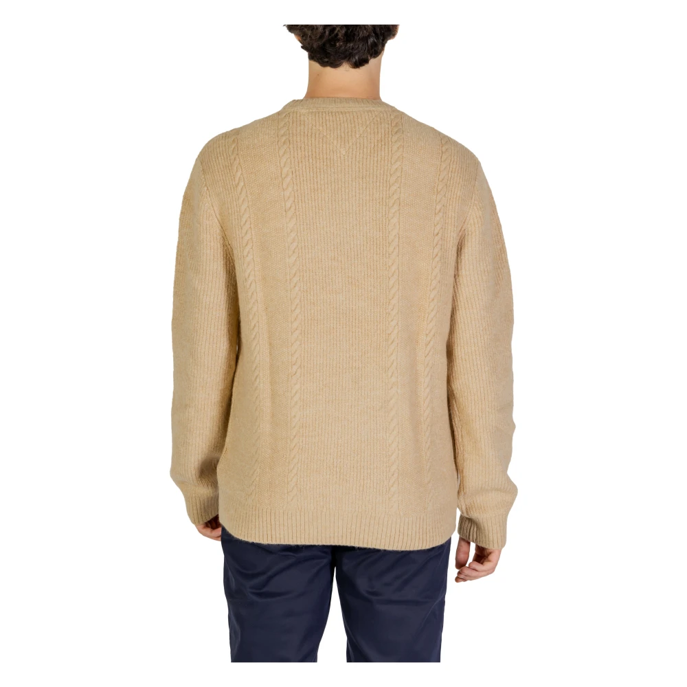 Tommy Jeans Gouden Ronde Hals Gebreide Kleding Herfst Winter Yellow Heren
