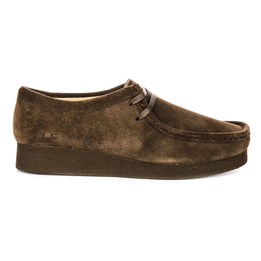 Clarks Women's Green Laced Shoes,, Olive Suede Chukka Boots Size 8 Uk