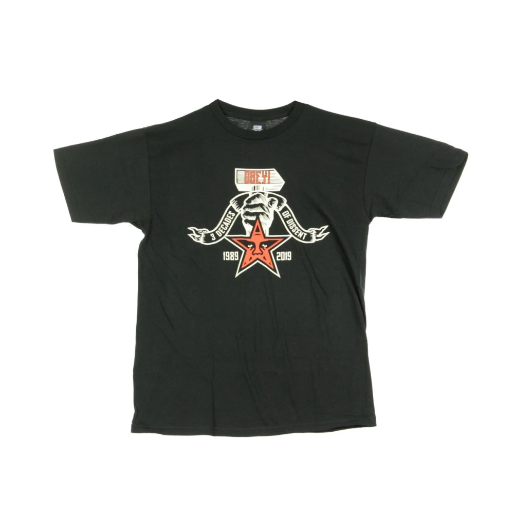Obey Zwarte Heren Dissent T-shirt Black Heren