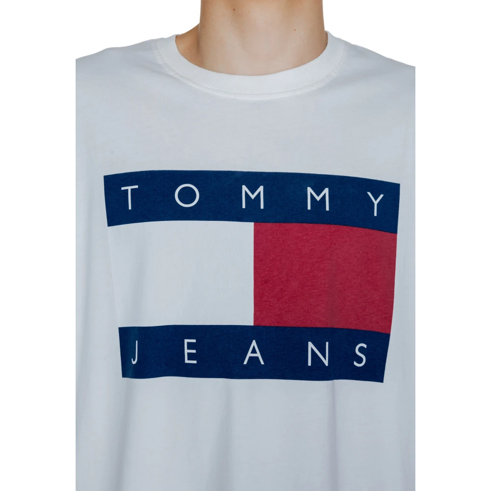 Tommy Jeans Big Flag Tee Herfst Winter Collectie White Heren