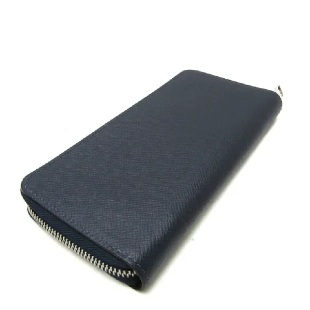 Louis Vuitton Vintage Pre-owned Leather wallets Blue Heren