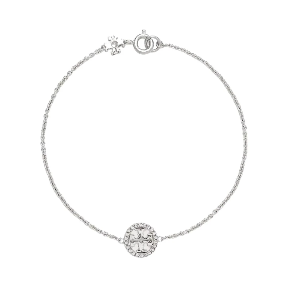 Tory Burch Monogram Pavé Armband Gray, Dam