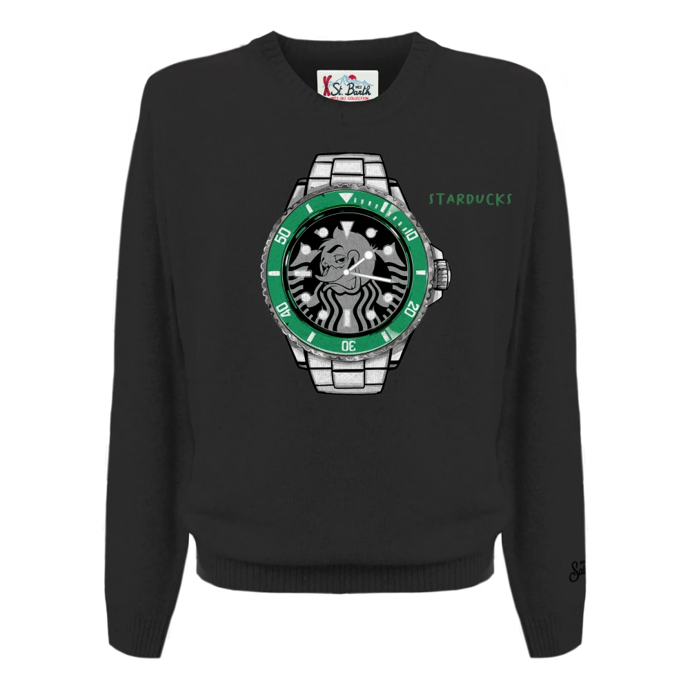 MC2 Saint Barth Zwarte Sweaters voor Mannen Black Heren
