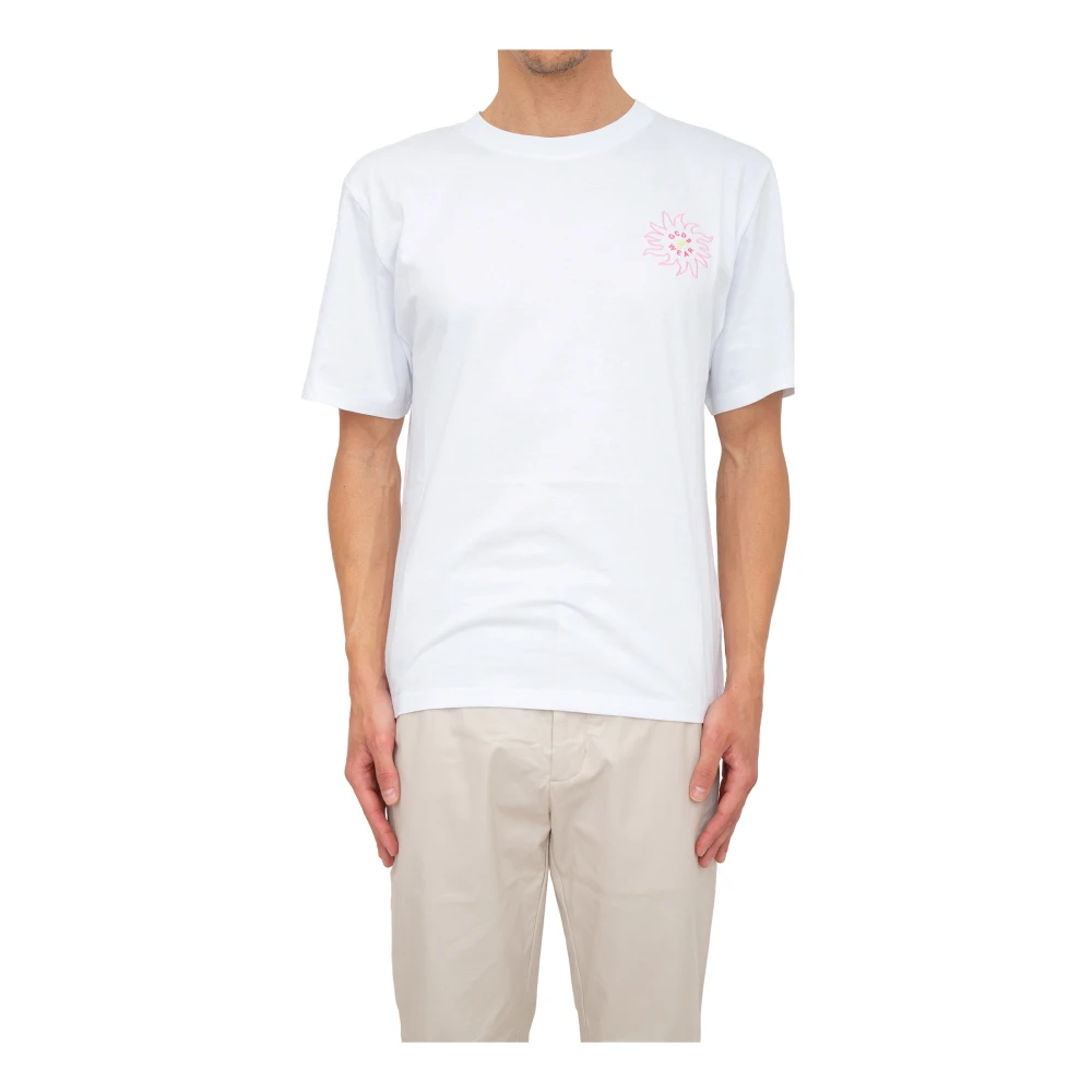 Gcds Casual Katoenen T-Shirt White Heren