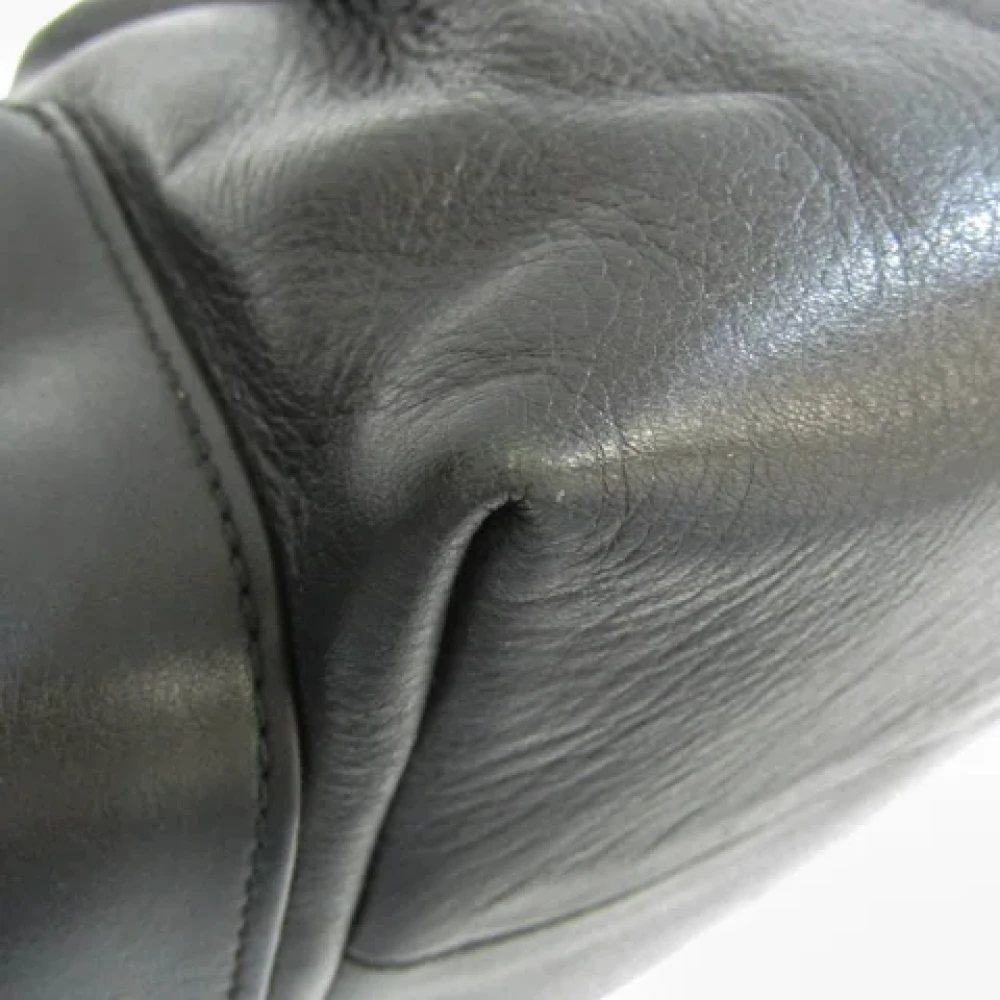 Bvlgari Vintage Pre-owned Leather handbags Black Dames