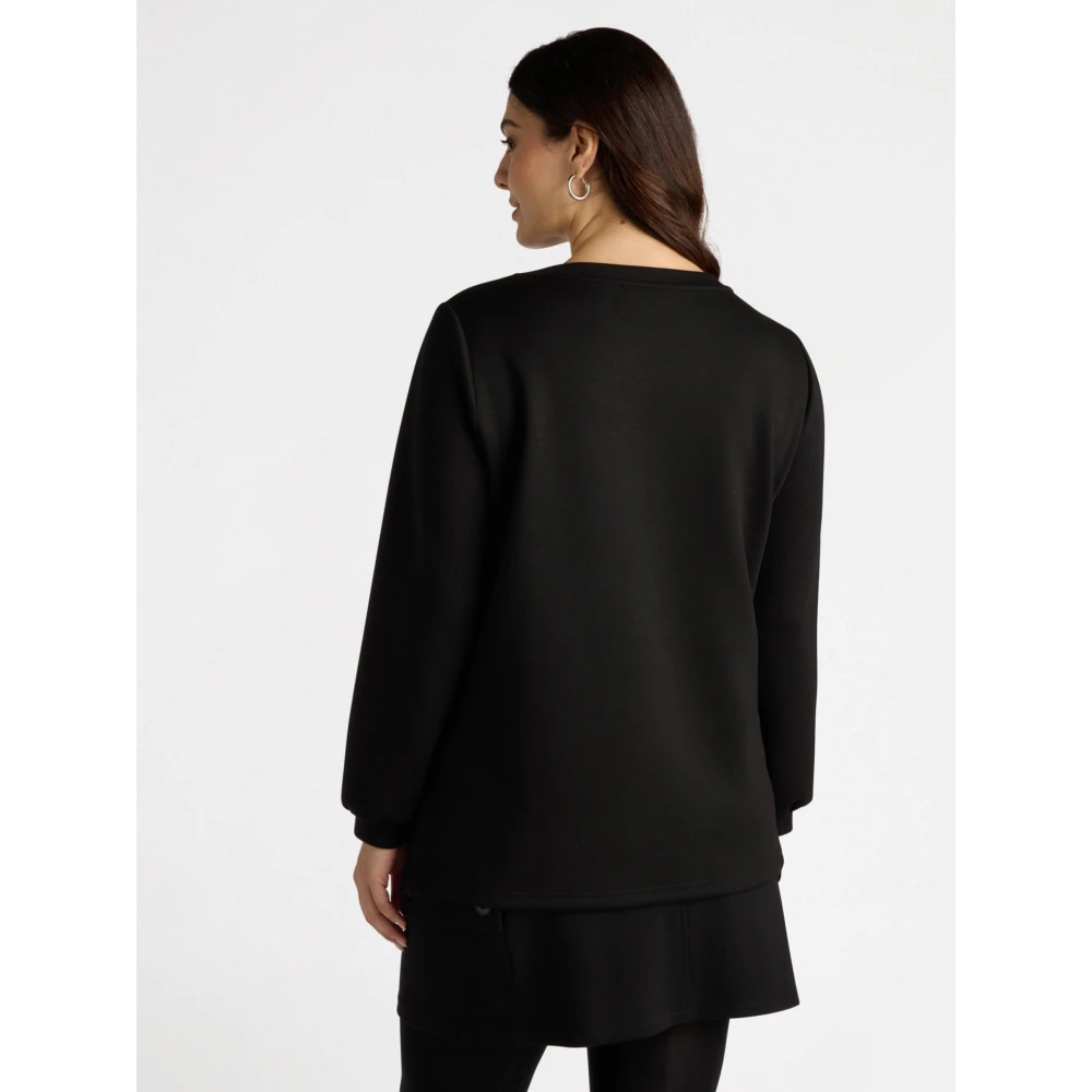 Fiorella Rubino Sweatshirt met applicaties op de voorkant Black Dames