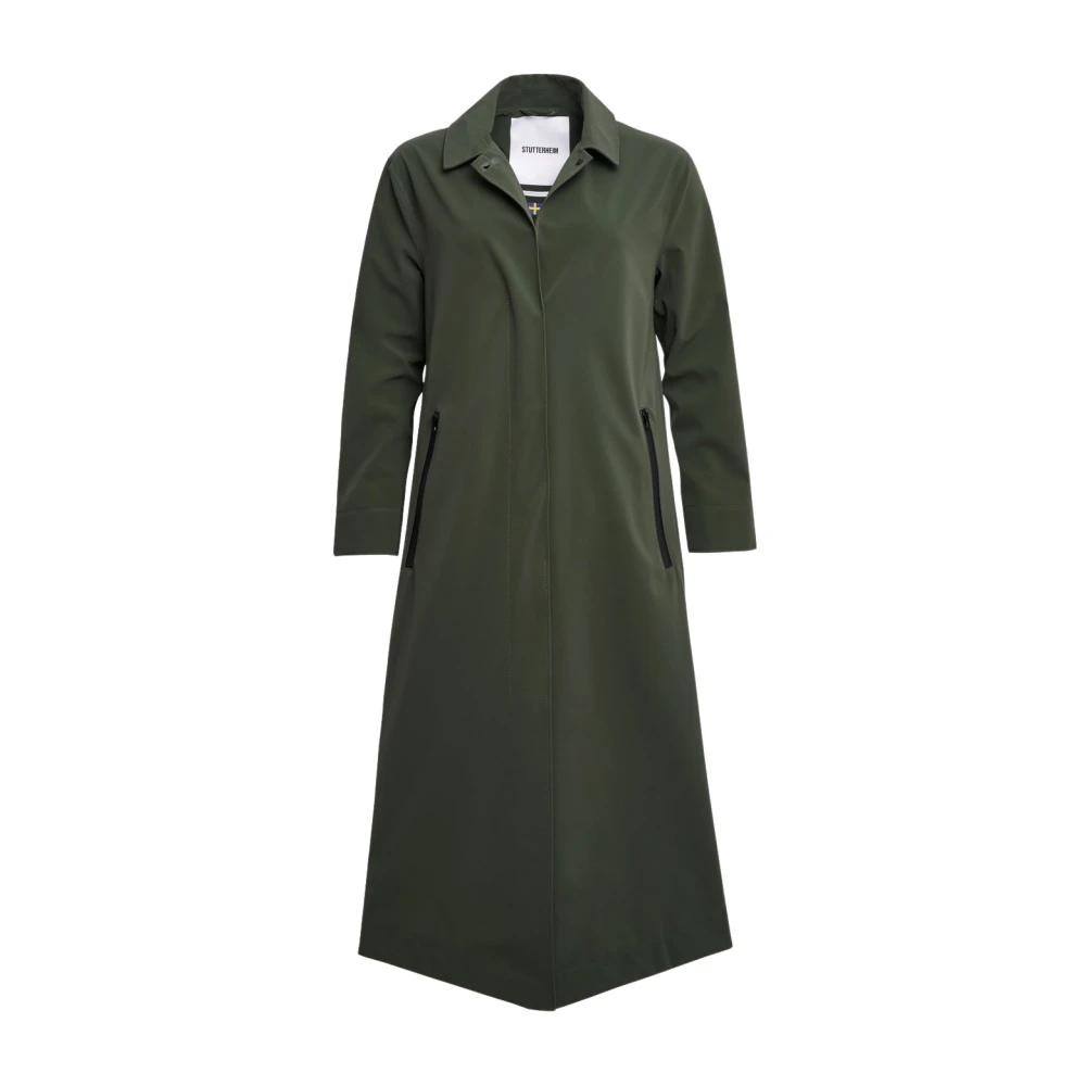 Stutterheim Matte Lange Regenjas voor Vrouwen Green Dames