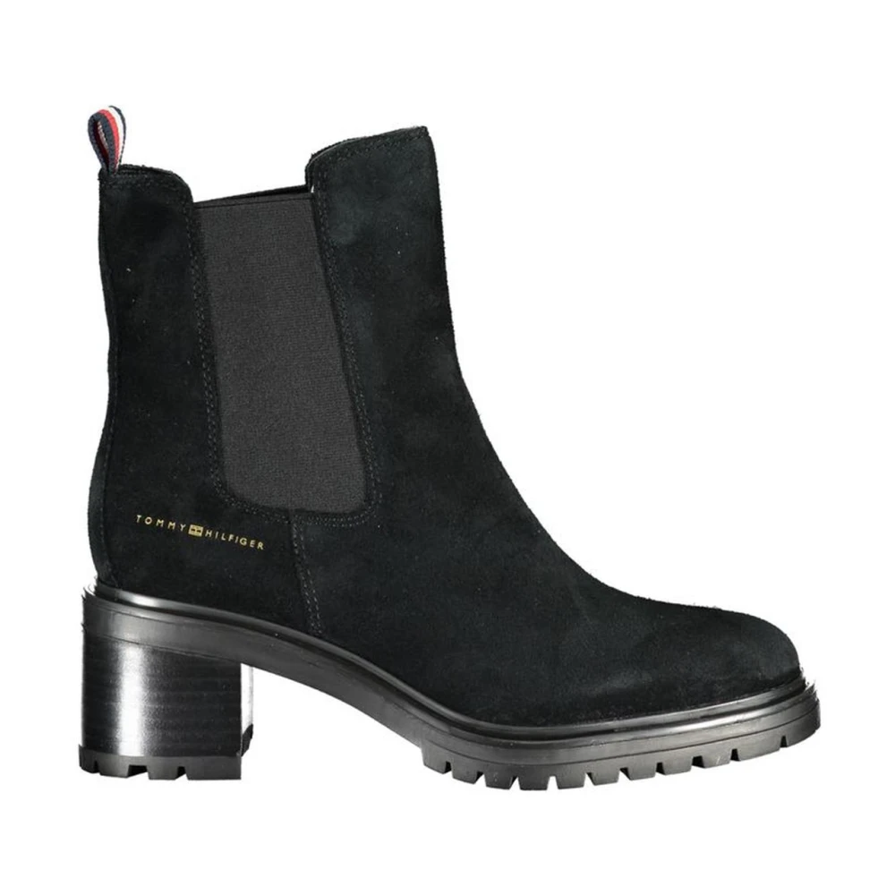 Tommy Hilfiger Women's Black Printed Heel Ankle Boots