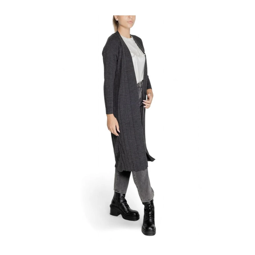 Only Grijze Gebreide Vest Vrouwen Collectie Gray Dames