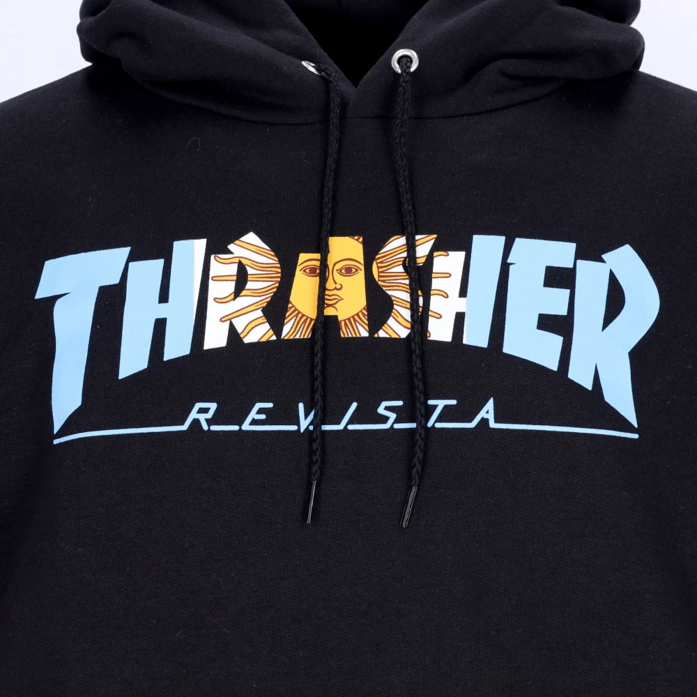 Thrasher Argentina Revista Zwarte Hoodie Lange Mouw Black Heren