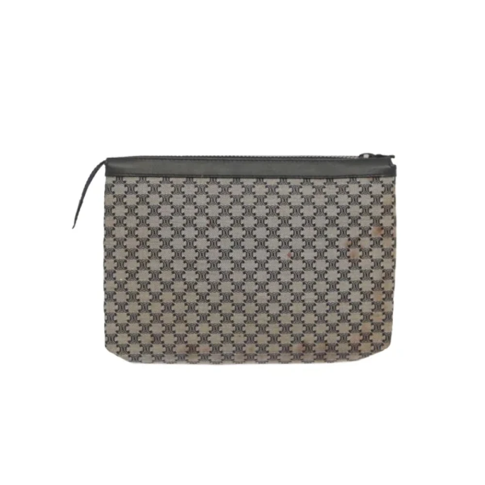 Celine Vintage Pre-owned Clutch Beige Dames