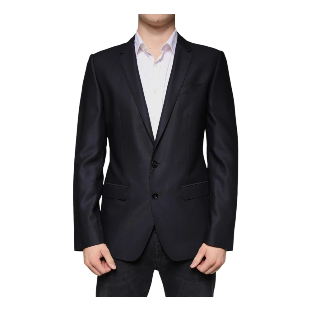 Dolce & Gabbana Men's Black Wool Blazer With Two Buttons