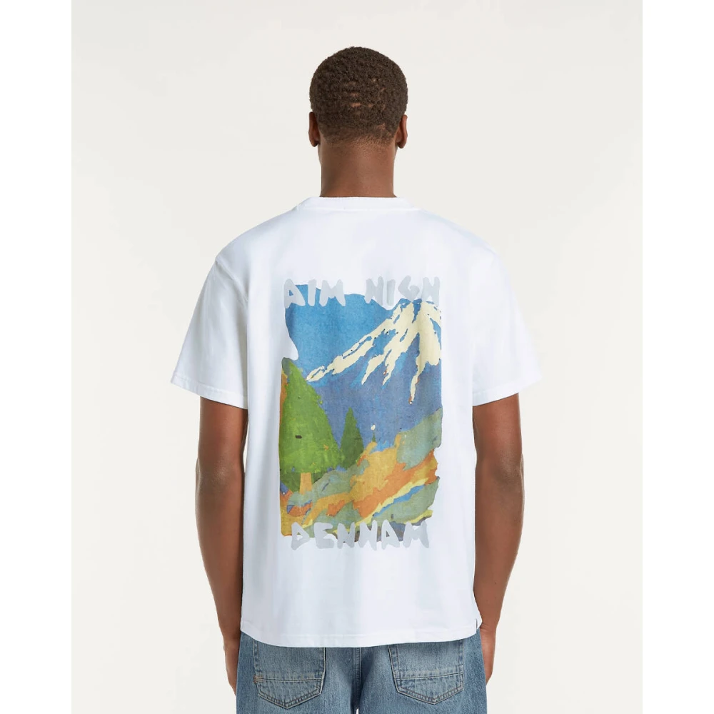 Denham The Jeanmaker Painter Tee Korte Mouw T-shirt White Heren