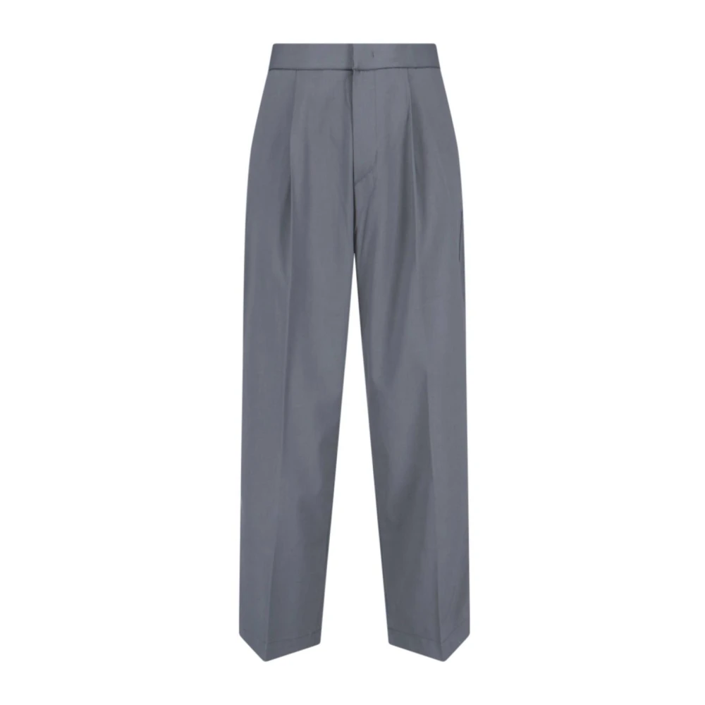 Bonsai Getailleerde Twill Broek met Elastische Tailleband Gray Heren