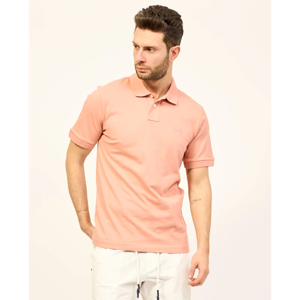 Boss Roze Polo Passenger T-shirt Pink Heren