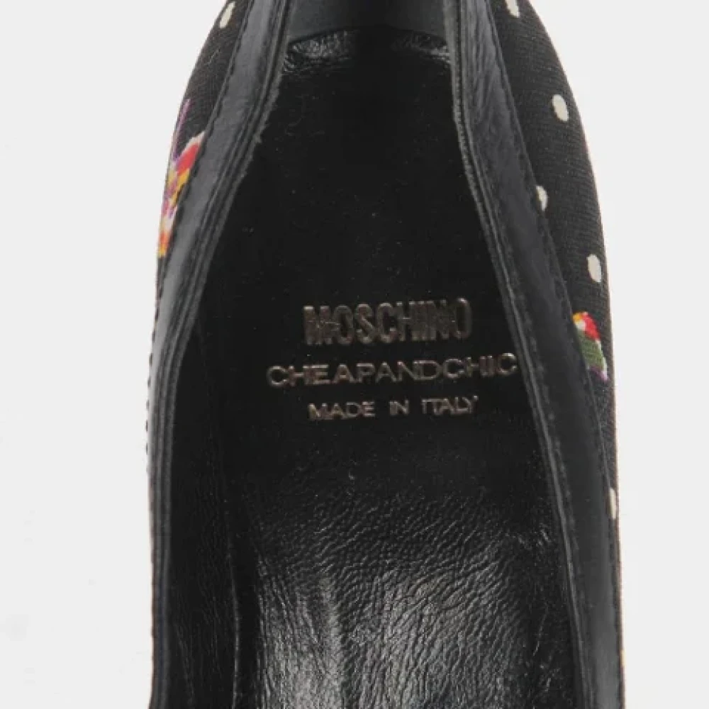 Moschino Pre-Owned Pre-owned Canvas heels Black Dames