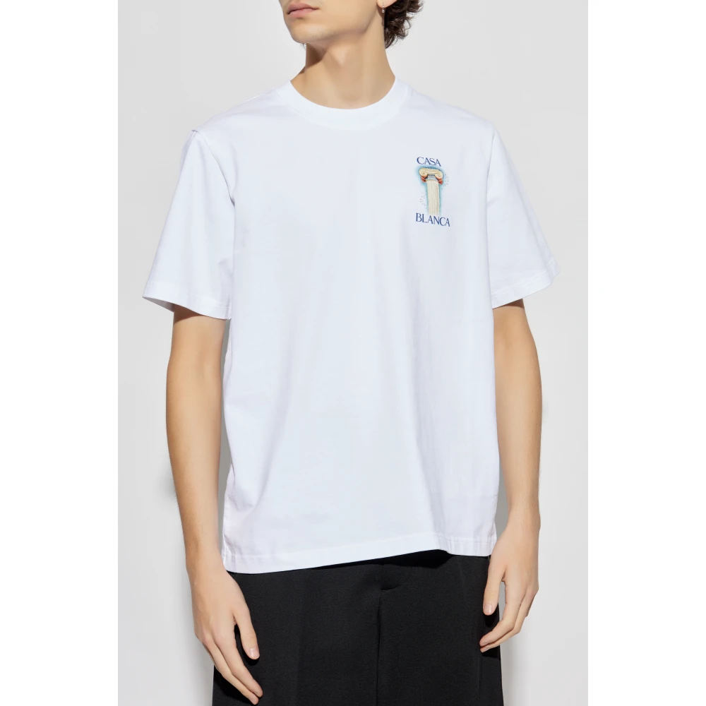 Casablanca T-shirt met logo White Heren