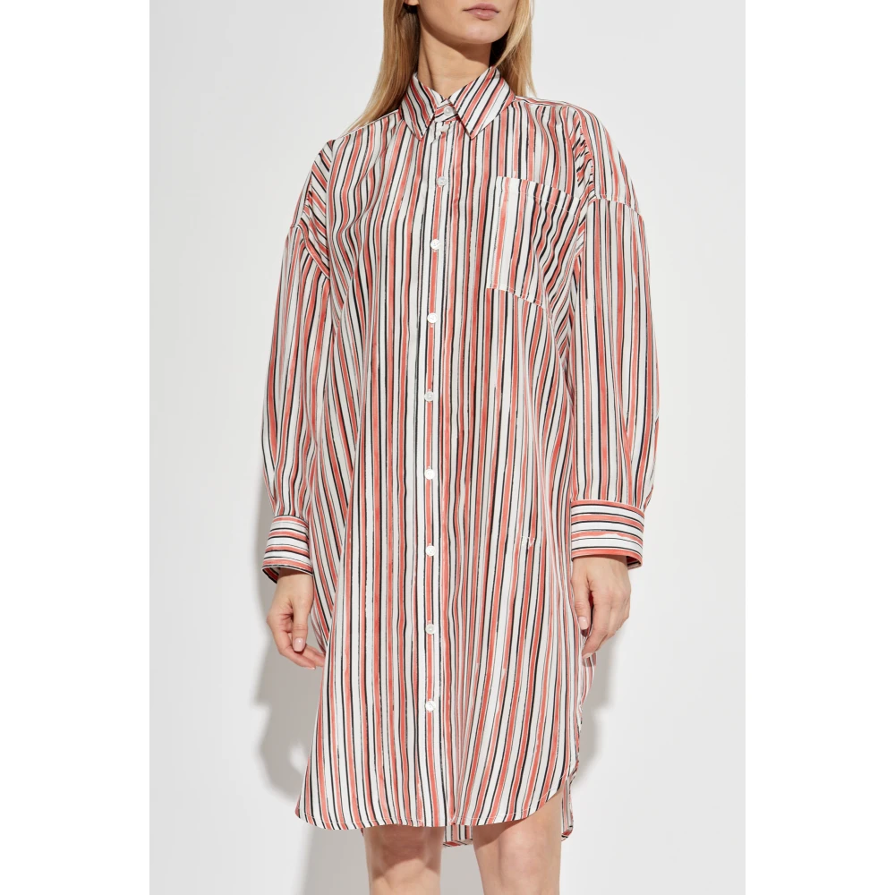 Bottega Veneta Zijden overhemdjurk Red Dames