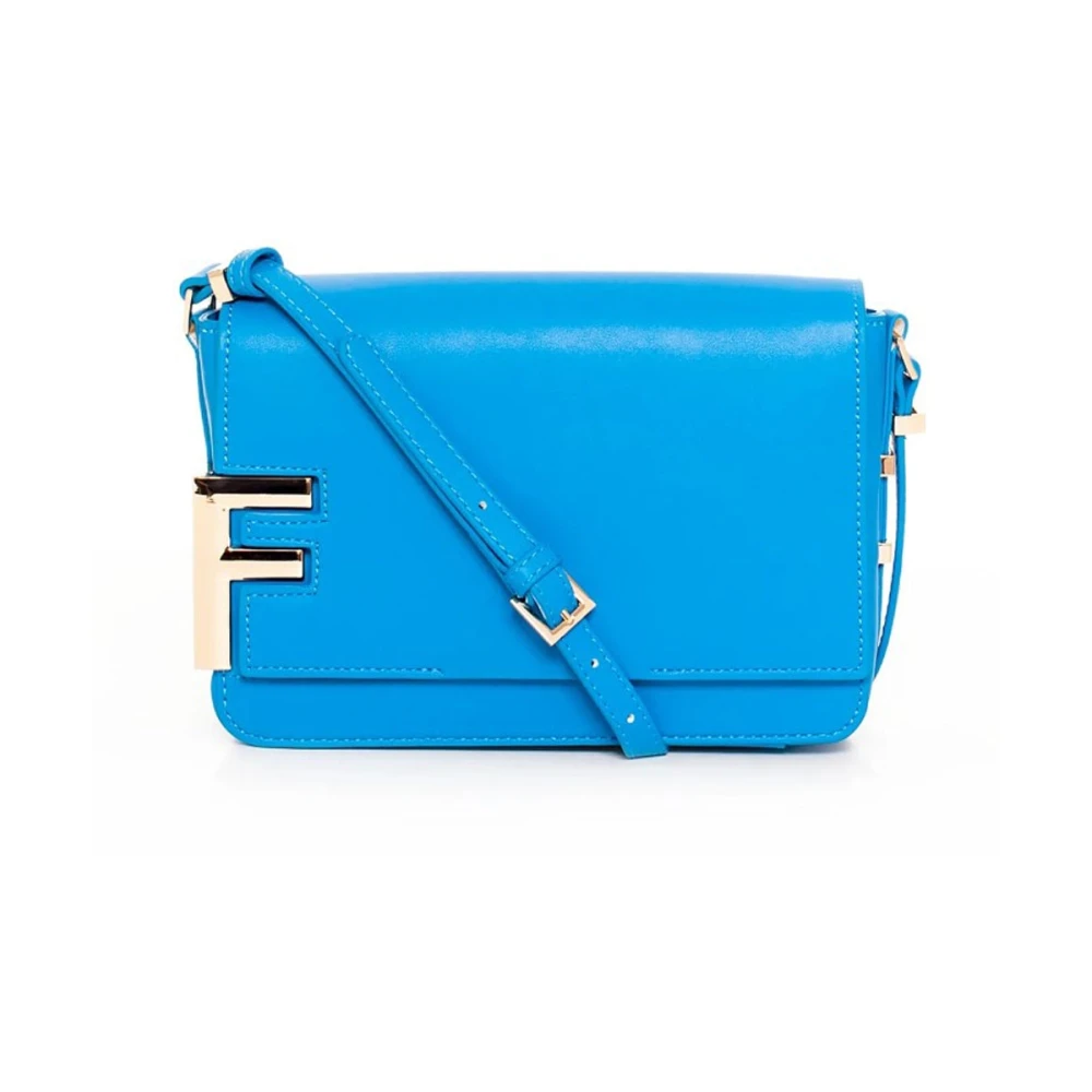 Fracomina Women's Blue Shoulder Bag With Adjustable Strap