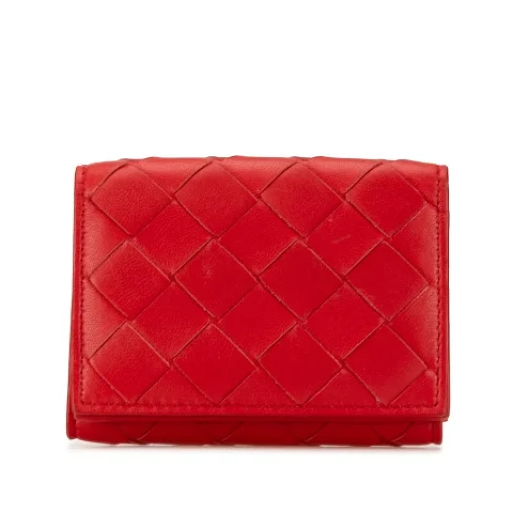 Bottega Veneta Vintage Pre-owned Leather wallets Red Dames