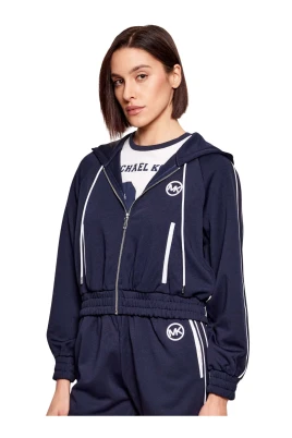 Piqué Contrast Zip-Up Track Jacket