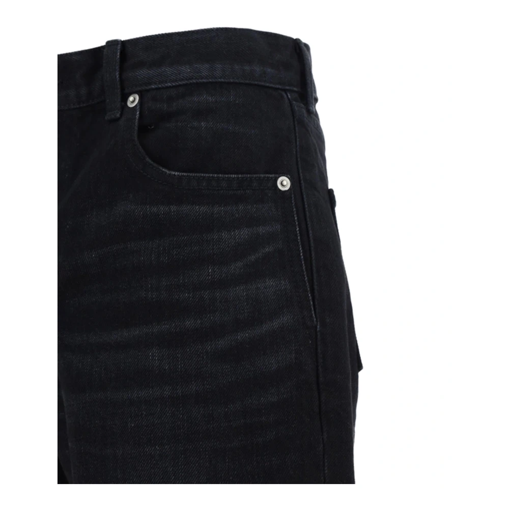 Saint Laurent Zwarte Katoenen Denim Jeans Black Heren