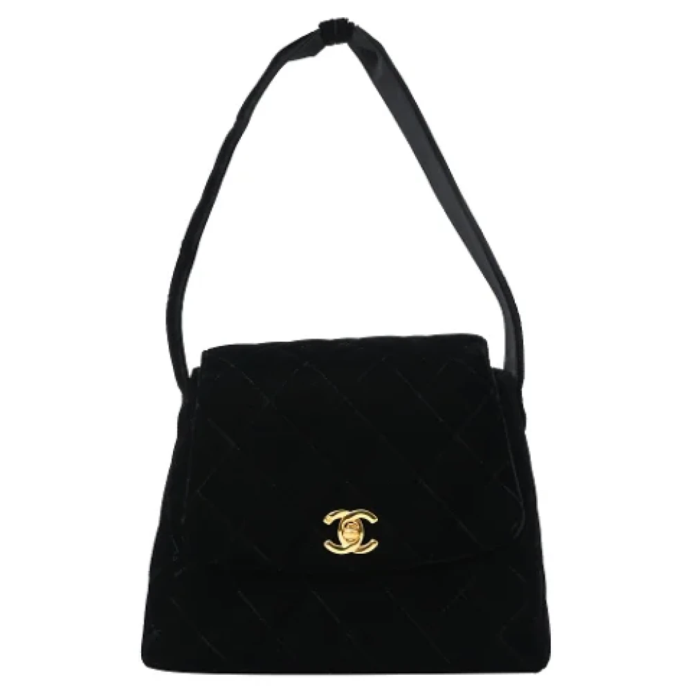 Chanel Vintage Pre-owned Fabric handbags Black Dames