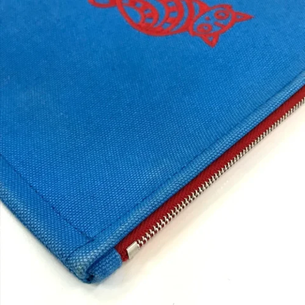 Hermès Vintage Pre-owned Fabric pouches Blue Dames