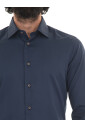 chemise-en-coton-uni-avec-pochette-assortie