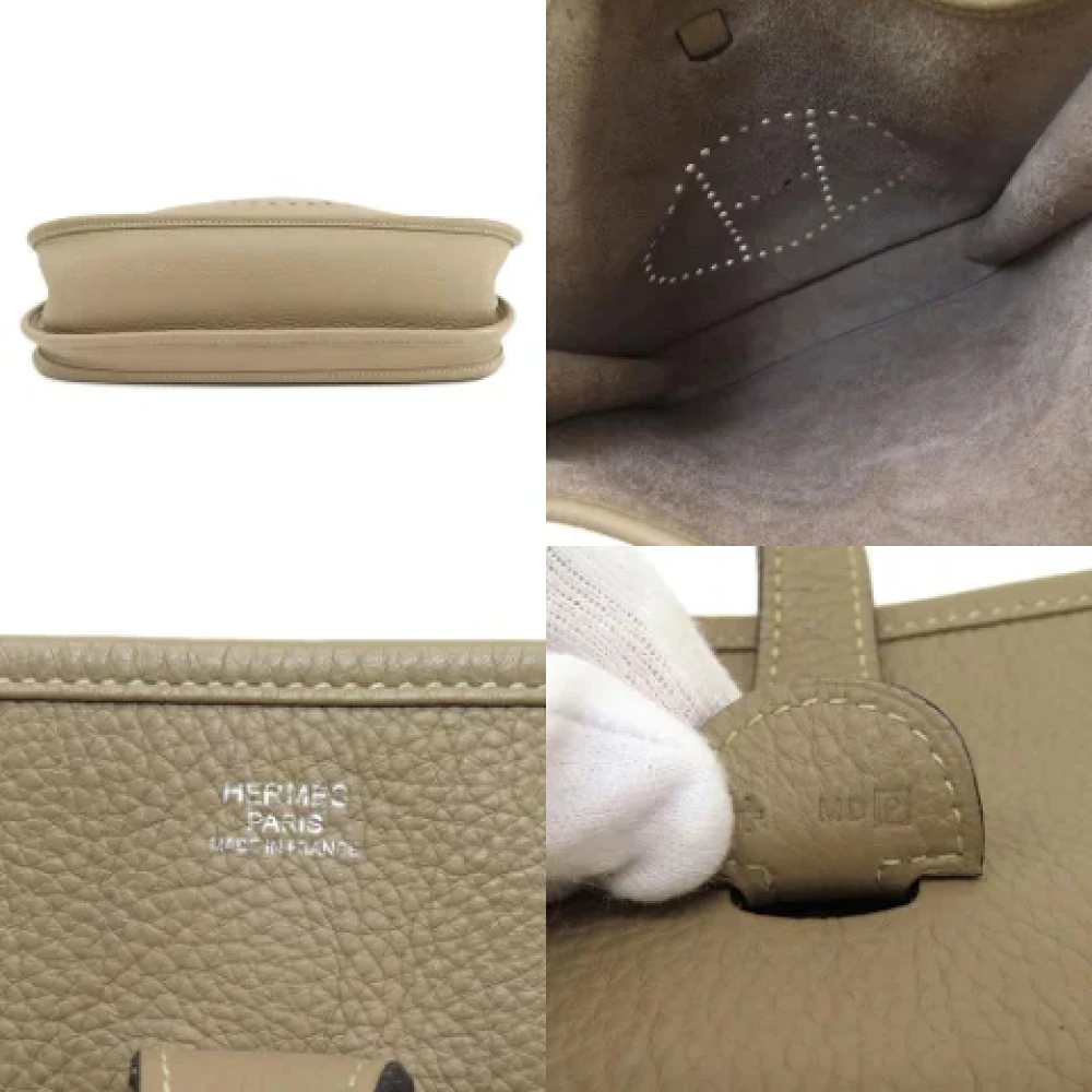 Hermès Vintage Pre-owned Leather shoulder-bags Beige Dames