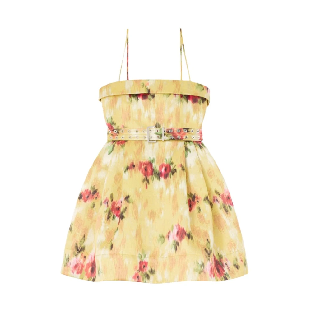 Ganni Women's Multicolor Printed Satin Mini Dress - Short Dresses - Xs - Dresses