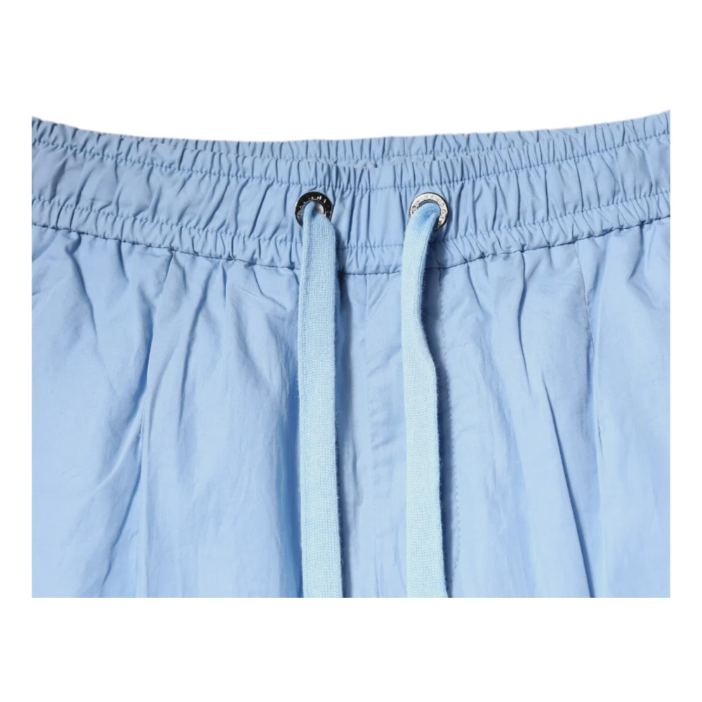 Dolce & Gabbana Blauwe Katoenen Jogger Sweatpants met Trekkoord Blue Heren