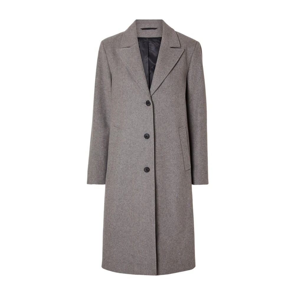 New Alma Wool Coat - Steel Gray Melange 38