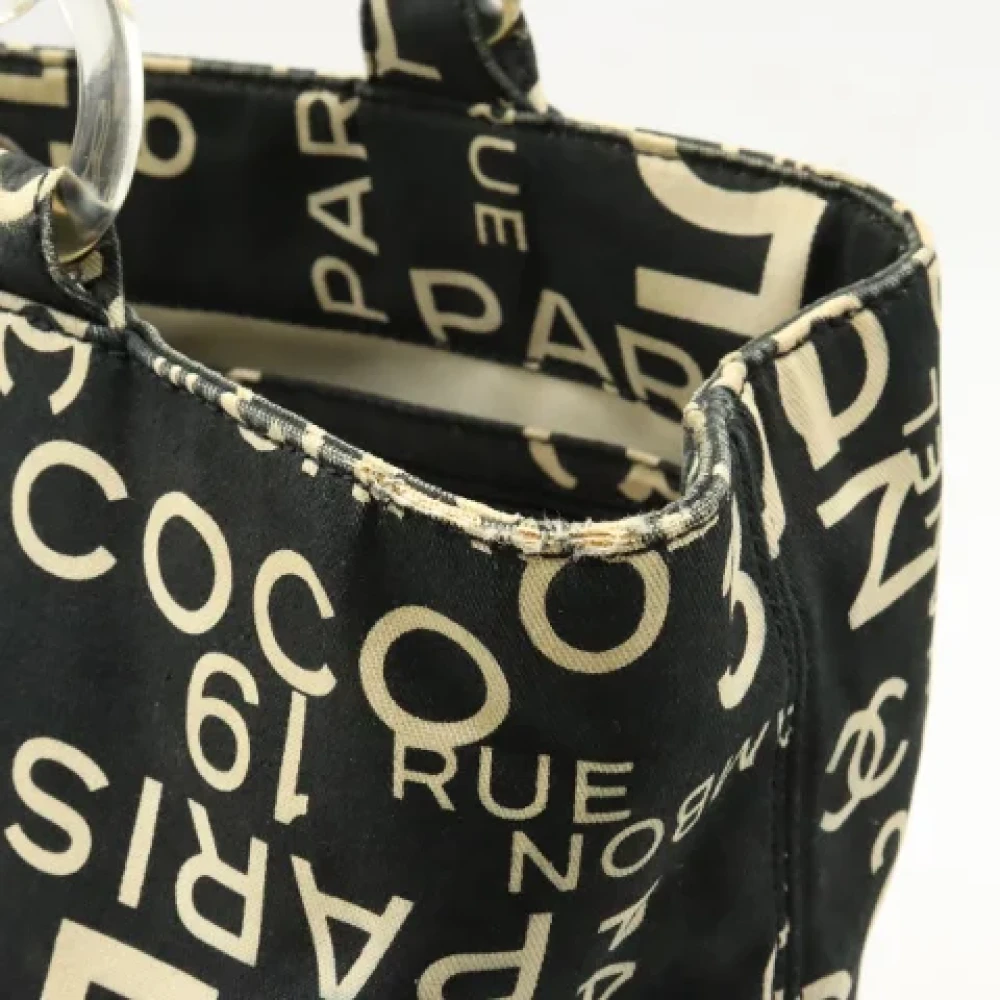 Chanel Vintage Pre-owned Canvas totes Black Dames