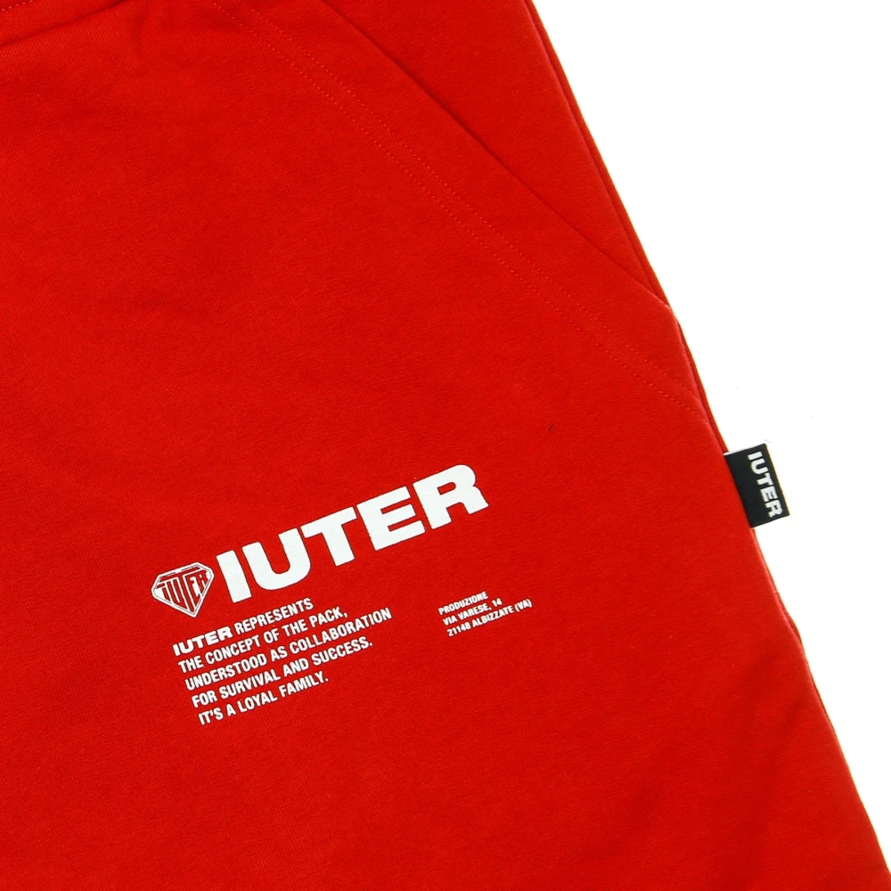 Iuter Rode Sweatshorts Lichtgewicht Elastische Taille Red Heren