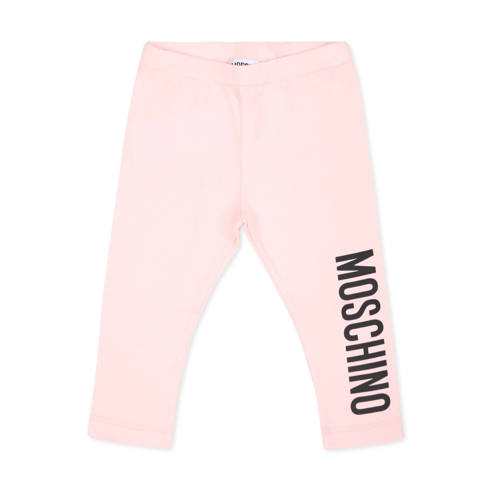 Moschino Girls Pink Elastic Waist Leggings - Leggings - 2 Y - Kids