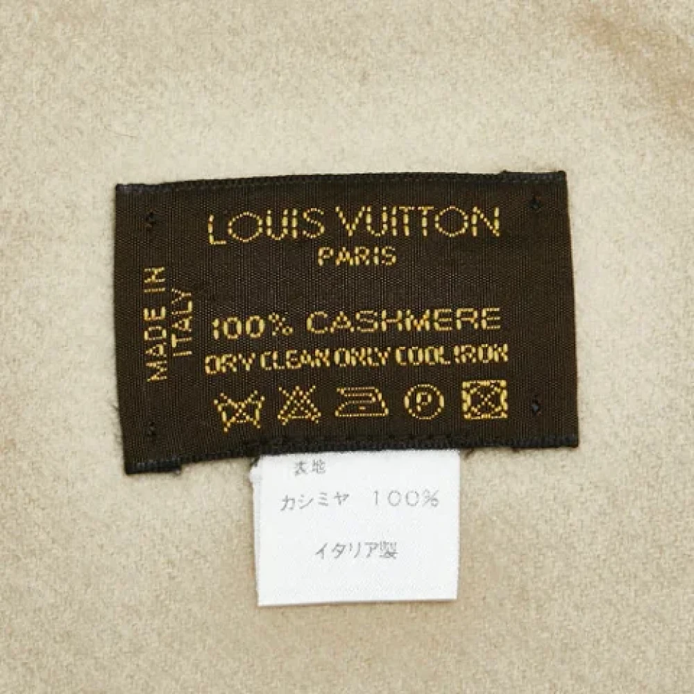 Louis Vuitton Vintage Pre-owned Cashmere scarves Beige Dames