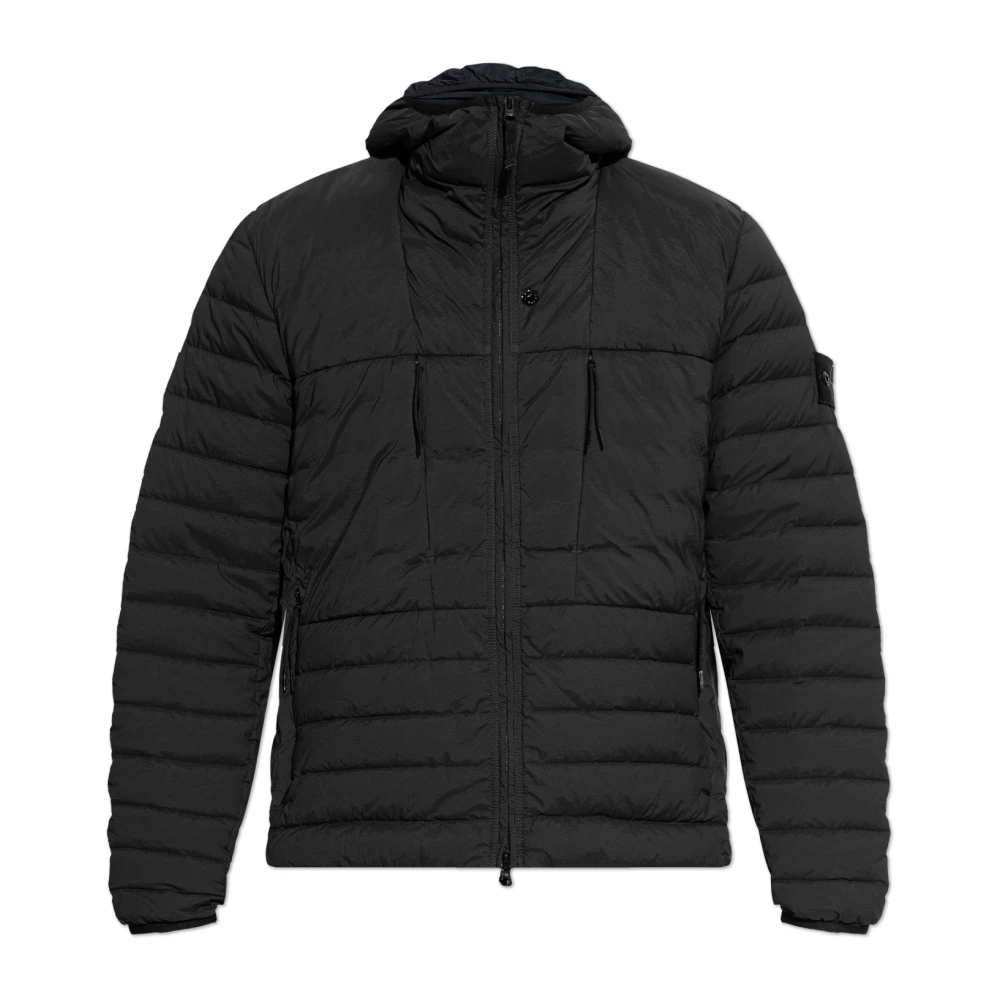 Stone Island Blue Down Jackets, Male, 2XL, Down Jacket With Hood
