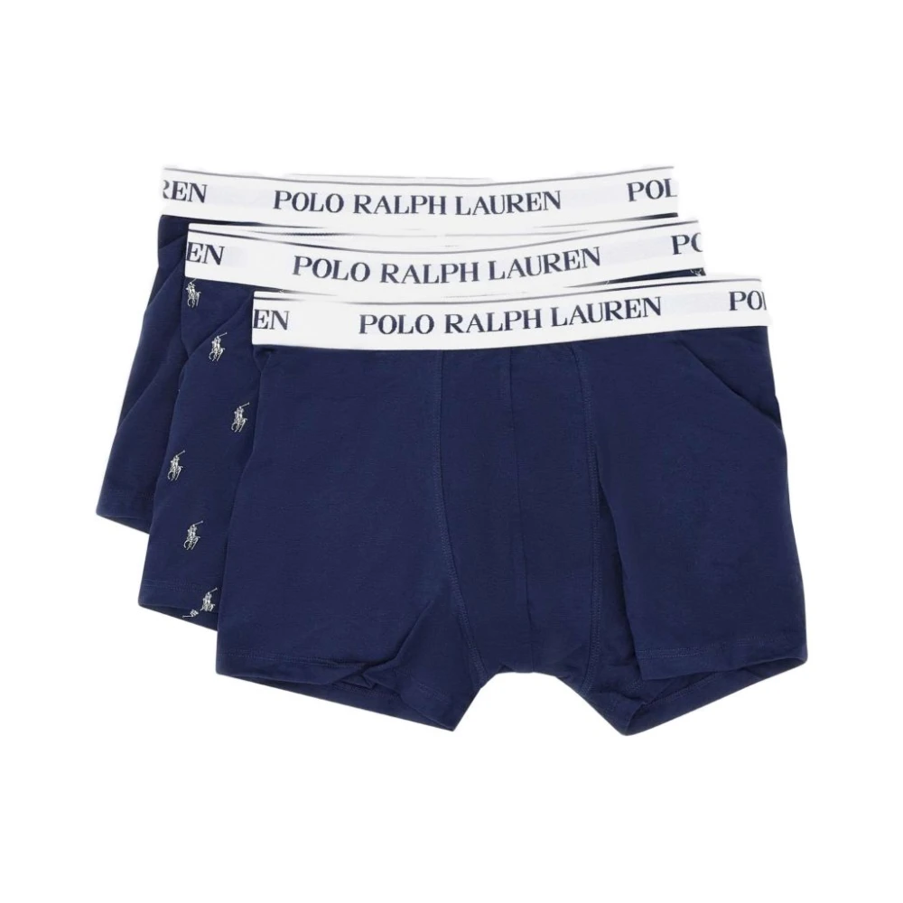 Polo Ralph Lauren Men's Blue Underpants, Xl, Classic Stretch-Cotton Trunk 3-Pack