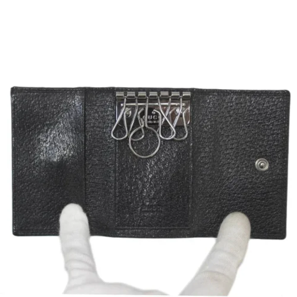 Gucci Vintage Pre-owned Fabric key-holders Black Dames