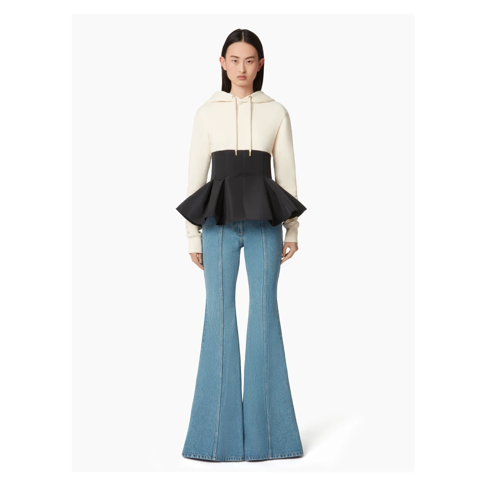 Nina Ricci Hoodie MET Contrasterende White Dames