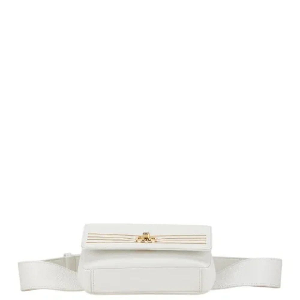 Chanel Vintage Pre-owned Leather chanel-bags White Dames