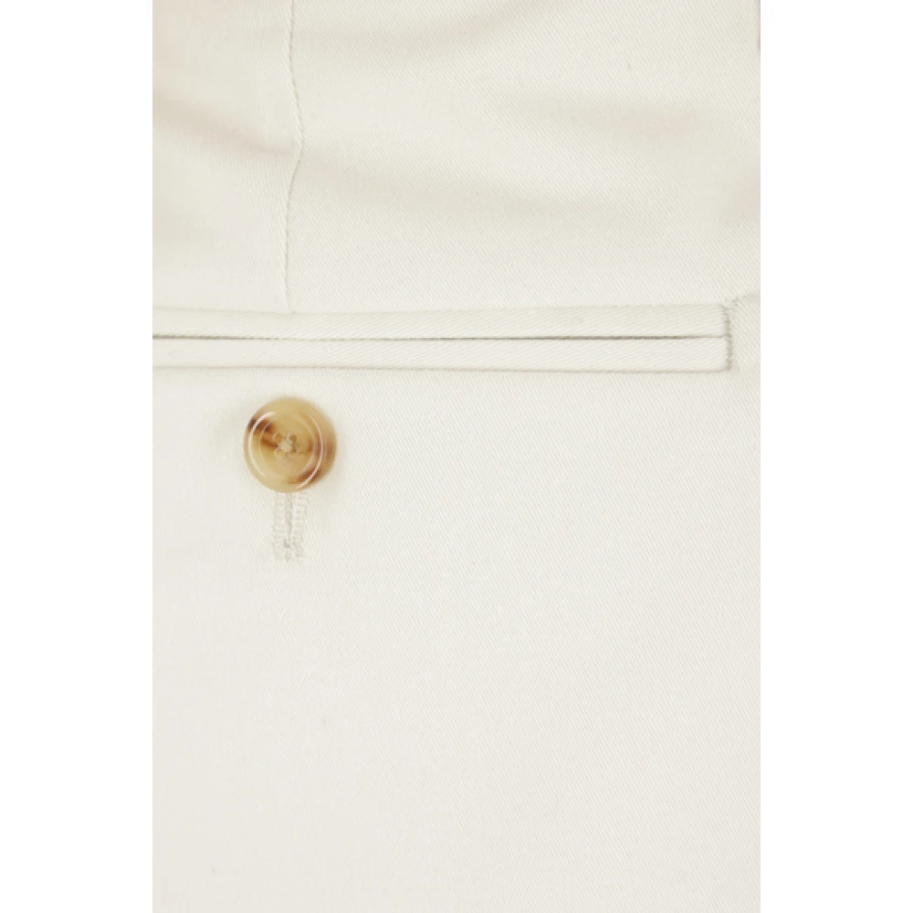 Lardini Crème Katoen Stretch Gabardine Broek Beige Heren
