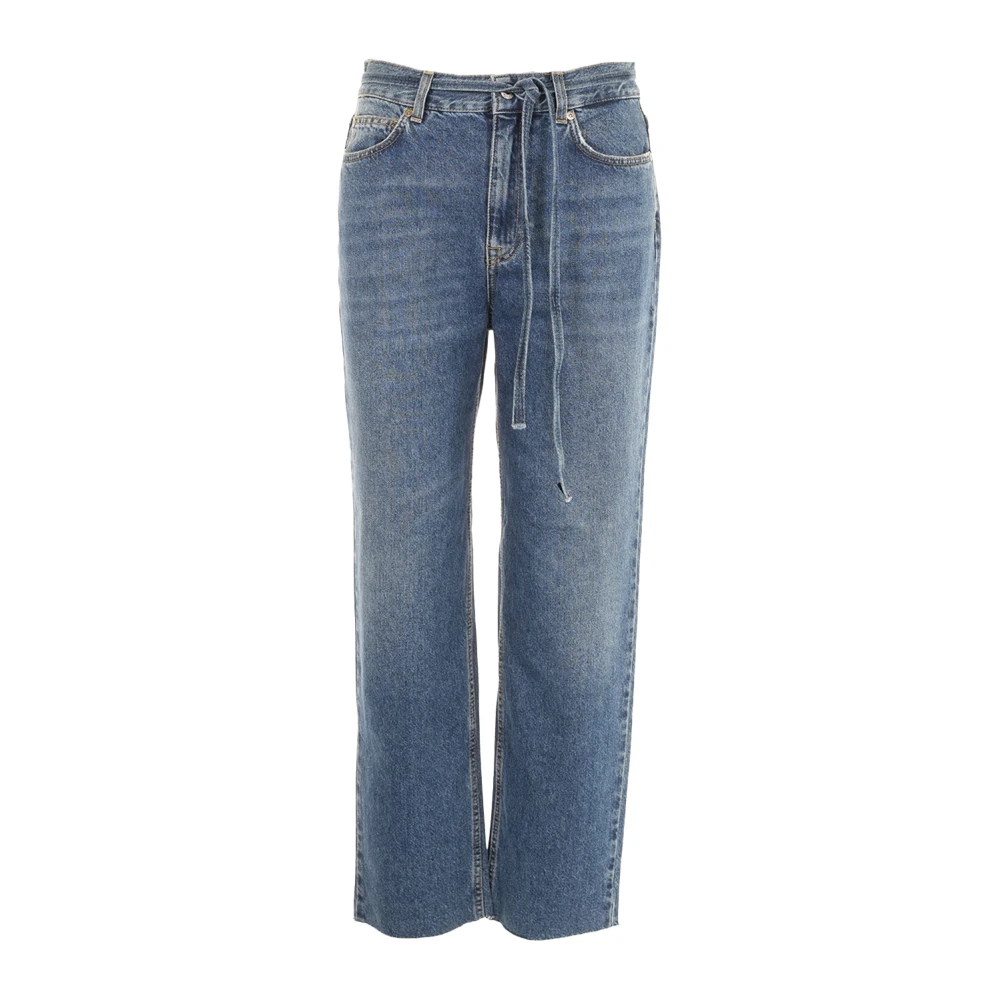 Liu Jo Straight Jeans With Belt - Female - Straight Fit Jeans - Blue - W28 - Jeans