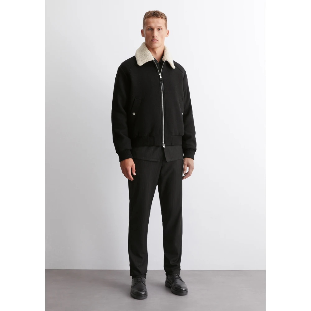 Marc O'Polo Wollen blouson regular Black Heren
