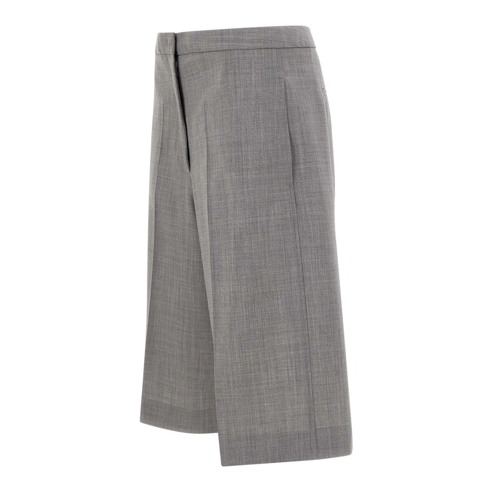 Fabiana Filippi Grijze Bermuda Shorts van Wolmix Gray Dames