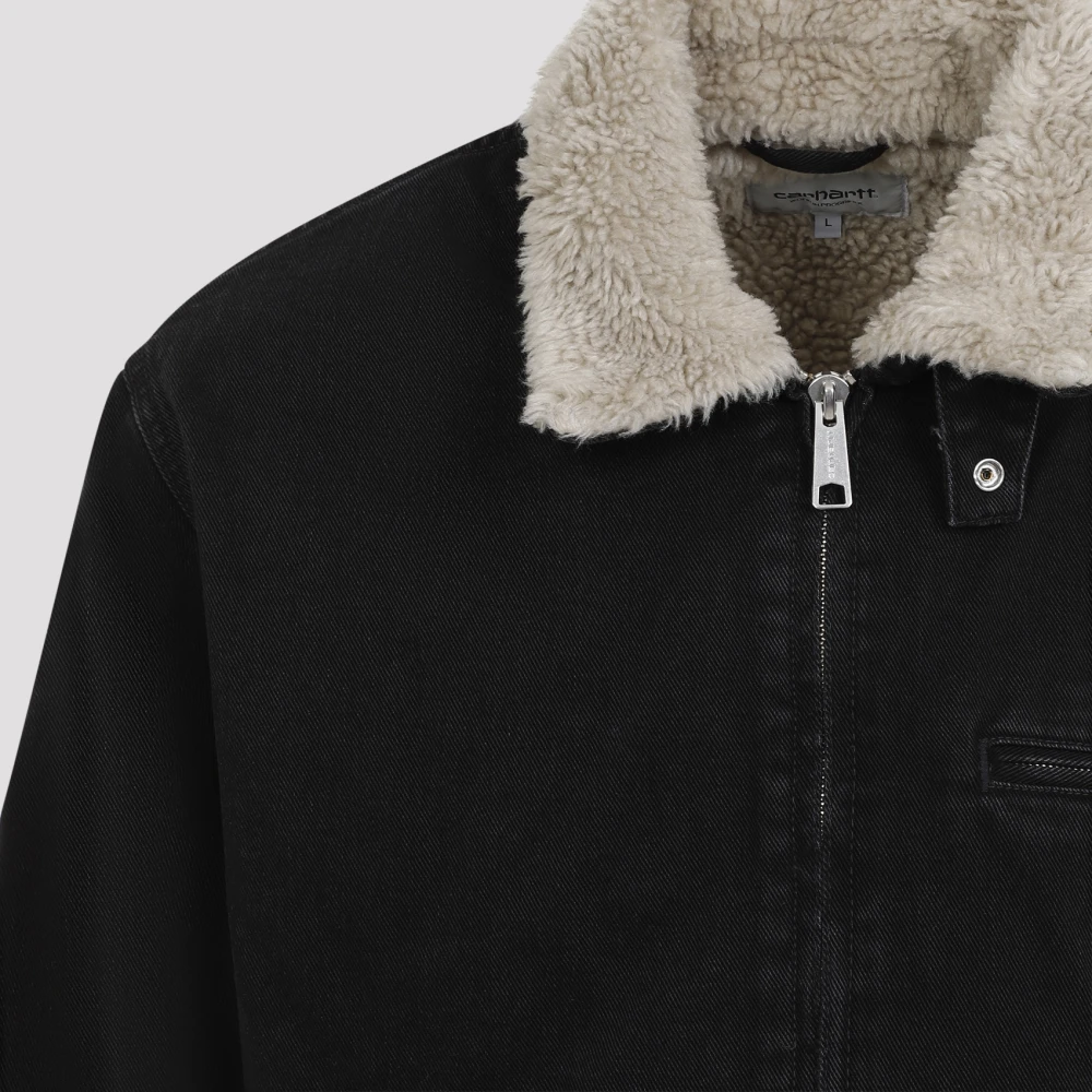 Carhartt WIP Zwarte Wall Stone Denim Jack Black Heren